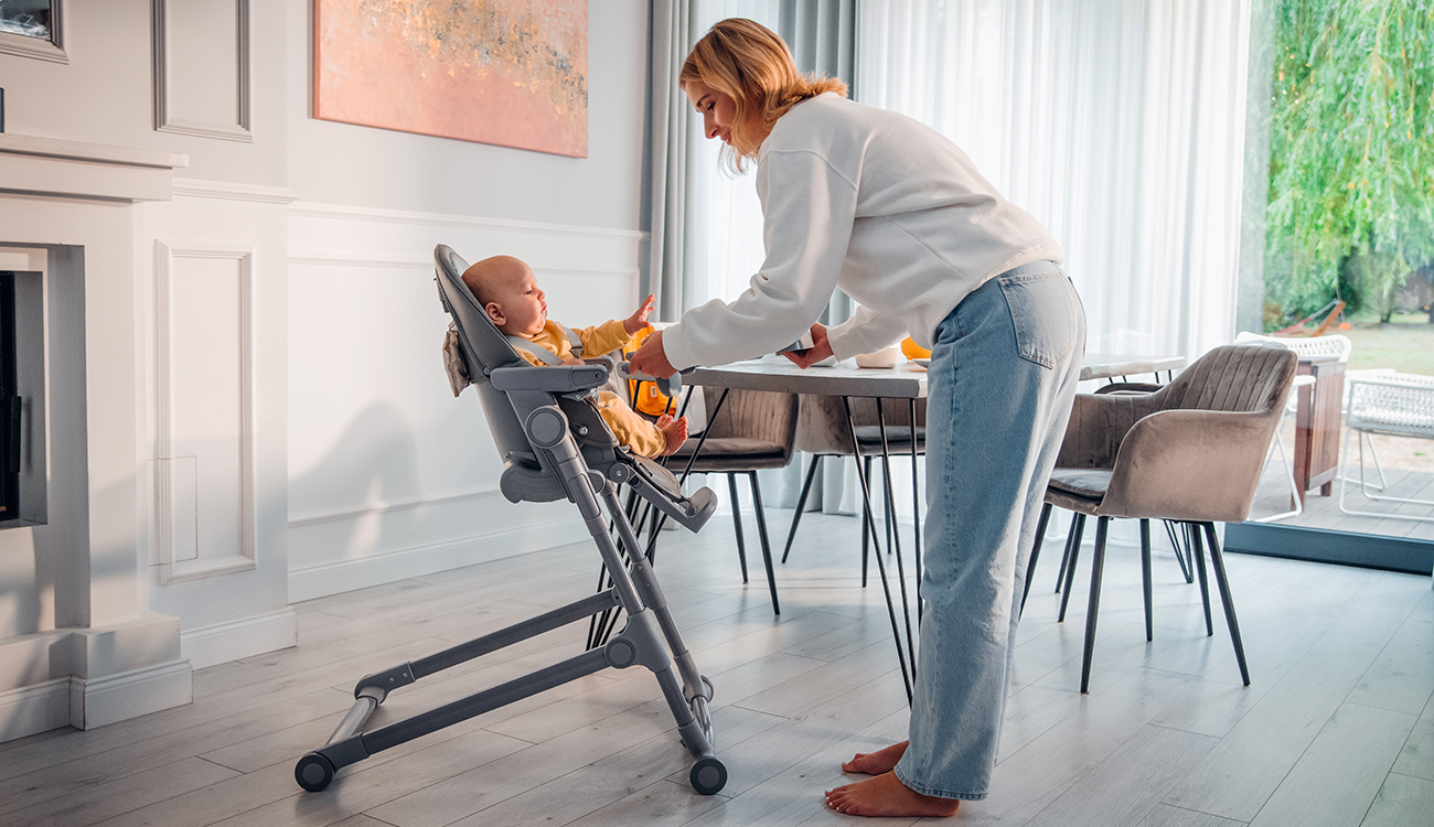 Lionelo Cora Plus Grau Stein 2-in-1 Hochstuhl